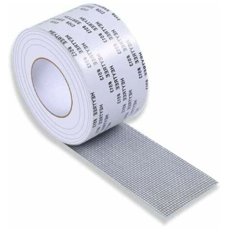 Cinta adhesiva para reparar mosquiteras de fibra de vidrio, 50 mm x 2 m. Cinta autoadhesiva para reparar rápidamente desgarros en ventanas y mosquiteras.