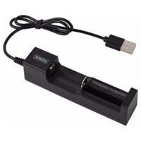Cargador USB de batería de litio, linterna deslumbrante, accesorios, cargador 18650, cargador inteligente de batería de litio 26650 de 3,7 V, negro