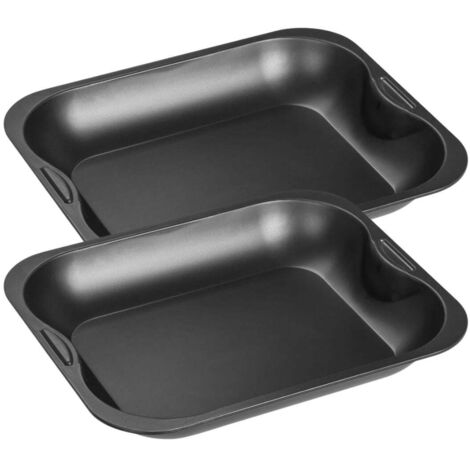 Zenker Lot De 2 Plats à Four Rectangulaires Antiadhésifs 28x23x4 Cm - Idéal Rôtis Et Gratins