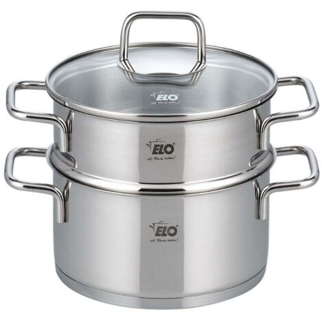 Cuiseur vapeur en inox 18 cm de 2 litres Elo Citrin (1/5)