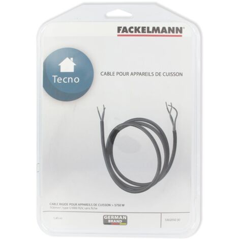 Câble électrique pour appareil électroménager type four ou plaque de cuisson 3G6 mm² Fackelmann (1/2)
