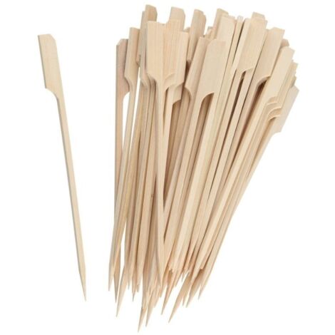 Pic à Brochettes en Bambou - 300x3mm - 100 Unités | Grossiste Pas Cher