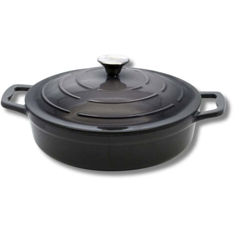 Cocotte en fonte émaillée basse gris classique 28 cm 2,8 L Elo (1/5)