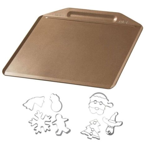 Plaque de cuisson au four sans rebords et 7 emporte-pièces de Noël Zenker Noël