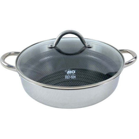 Sautoir 28 cm en inox 18/10 avec couvercle Elo Relief Evolution (1/5)