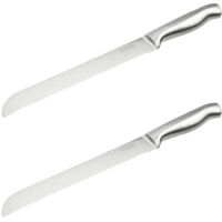 Ensemble de 2 Couteaux à pain en inox 33,5 cm en tout Nirosta