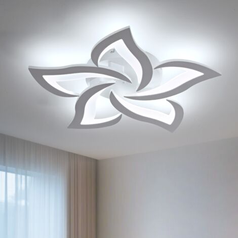 BAYHT Modern LED ceiling light for living room, bedroom, dining room, bathroom, cool white 6500K, 63 cm, 45 W (1/5)