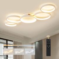 BAYHT Dimmable Ceiling Light with Remote Control, 50W LED Ceiling Lights Fixtures Brightness Adjustable, Modern Ceiling Lamp LED for Living Room Bedroom White