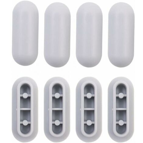 8 Toilettensitz-Puffer – Selbstklebend, Weich, Für Die Meisten Sitze, Weiß, 4,5 X 1,8 X 1,8 Cm