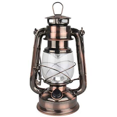 Batteriebetriebene LED-Sturmlaterne mit Dimmer, Warmweiß, 150 lm, für den Innen- und Außenbereich, Bronze