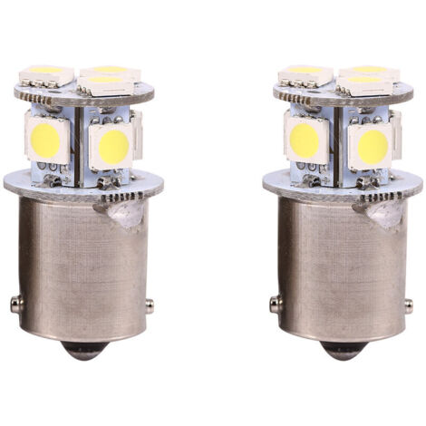 [NIEMALS VERWENDET] 2pcs White BA15S R5W 1156 5050 8SMD LED Car Brake Lights BulbsVehicle Parts & Accessories, Car Parts, External Lights & Indicators (1/4)
