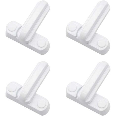 [NIEMALS VERWENDET] 4 Stück Schärpe Jammer Fensterschloss Weiß Metall Sicherheitsriegel Tür Home Security Ersatz für verschiedene Türen und Fenster und Home Security UPVC/PVC