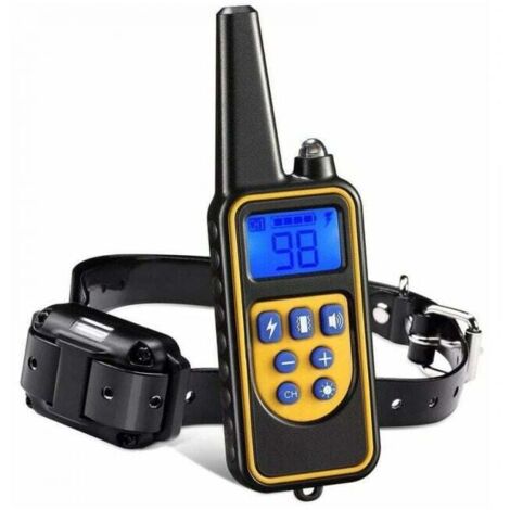 [NIEMALS VERWENDET] Wiederaufladbares und IP67-wasserdichtes Hundetrainingshalsband mit 800 m Reichweite und 99 Vibrationsstufen, Elektroschock, Tonmodus.