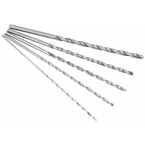[NIEMALS VERWENDET] 5 Stck Lang HSS Spiralbohrer, Twist-Bohrer, Kernlochbohrer Satz, 2mm/ 3mm/ 3,5 mm/ 4mm/ 5mm, Holzbohrer lang, fr Aluminium, Holz, Kunststoffen