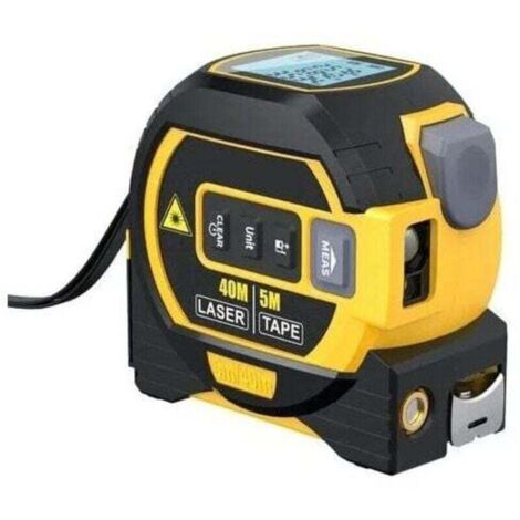 [NIEMALS VERWENDET]  3-in-1-Digital-Lasermessgerät mit Kreuzlinienlaser, 131 Fuß digitaler Laser-Entfernungsmesser, 16 Fuß langes Maßband mit LCD-Hintergrundbeleuchtung für Entfernung, Fläche, Volumen