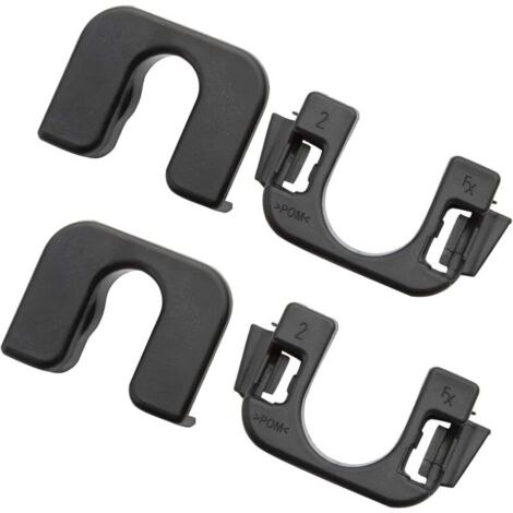 [NIEMALS VERWENDET] 2x Hutablagen-Clips für Focus MK3 015532109E Schwarze Gepäckträgerhalterungen hinten, kompatibel mit F ord Fiesta Focus B-Max C-Max C3 (1/4)