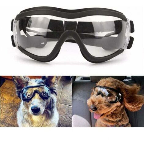 [NIEMALS VERWENDET] Hundebrille, Haustier-Sonnenbrille, wasserdicht, winddicht, Augenschutz für große und mittelgroße Hunde – transparent