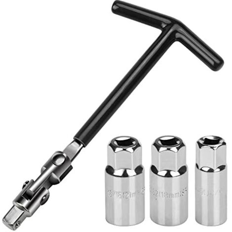 [NIEMALS VERWENDET] 4er Set Zündkerzenschlüssel 16/18/21 mm - Universal für Auto und Motorrad - Zündkerzenausdreher (1/5)