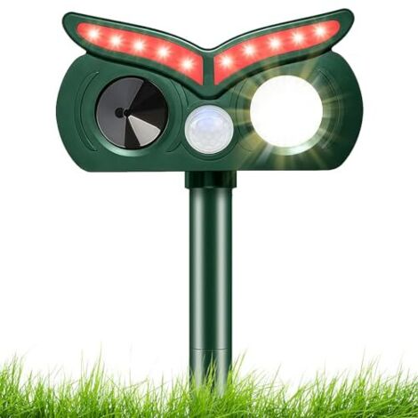 [NIEMALS VERWENDET] Ultraschall Katzenabwehr, Solar Katzenabwehr 2 LED, Wasserdichte Outdoor Katzenabwehr mit Bewegungsmelder, Tierabwehr für Katzen Hunde Mäuse Waschbären Vögel (1/5)