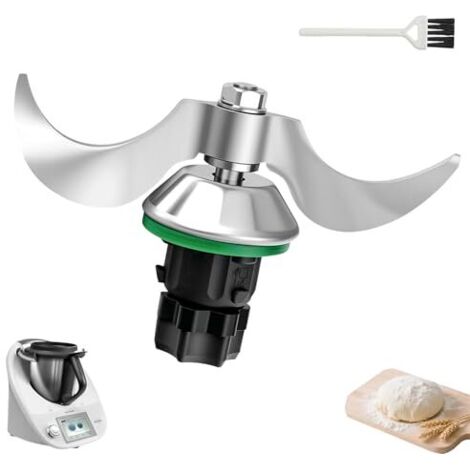 Teigmesser für Thermomix TM6,TM5,TM7, Ersatzteile für Thermomix Messer, Mixmesser Ersatz Zubehör passend für Vorwerk Thermomix TM5 TM6 TM7, Edelstahl-Teigmischmesser, Kein Teig-Rückstand