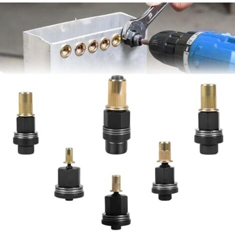Nietmutternzange Set, 6 Stück Nietmuttern Set Werkzeug M3 M4 M5 M6 M8 M10 Manuelle Nietmaschine, Einpressmuttern Handnietwerkzeug Set, Rivet Nut Tool Entworfen für Enge Räume