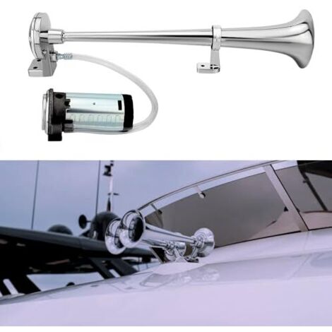 [NIEMALS VERWENDET] Garage Hupe Luft Silver Horn Kit 12V 150db lkw hupe Lufthorn Drucklufthorn Auto Horn mit Kompressor Laut Kompressor Fanfare für Auto Boote Vans