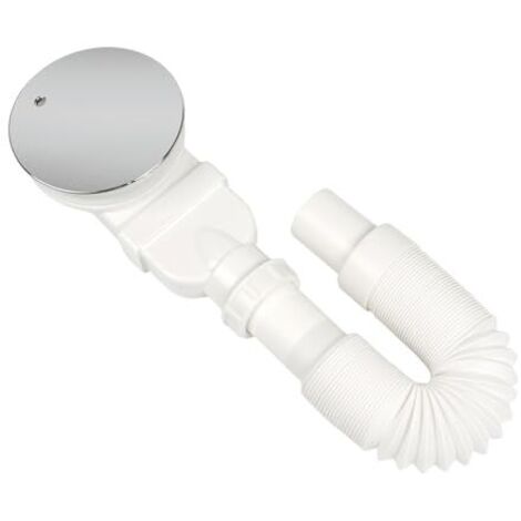 Ablaufgarnitur Dusche 90 mm,flach Duschablauf Siphon mit Geruchssperre,Haarsieb,Teleskopschlauch für Duschtasse Duschwannen