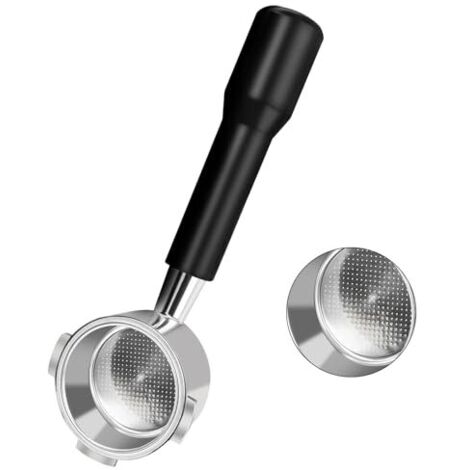 Philorn Bodenloser Siebträger 51mm mit 3 Ohren， Espresso Puck Screen- kompatibel DeLonghi Dedica EC680/EC685,with Stainless Steel Sieve