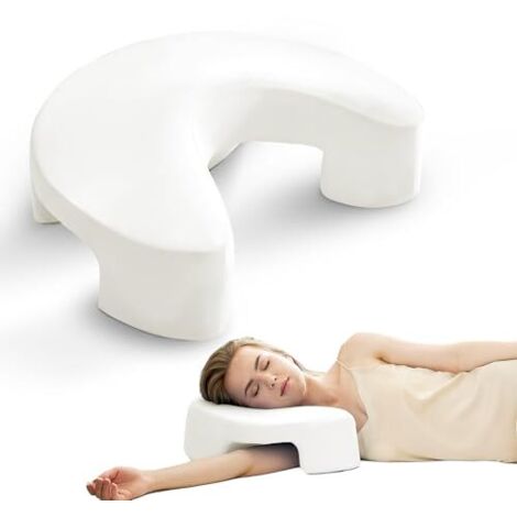 [NIEMALS VERWENDET] Ergonomisches Seitenschläferkissen mit Armloch – Orthopädisches Nackenstützkissen aus Memory Foam für Nacken & Schulter – Kissen für Seitenschläfer, Rücken- und Bauchschläfer – Was