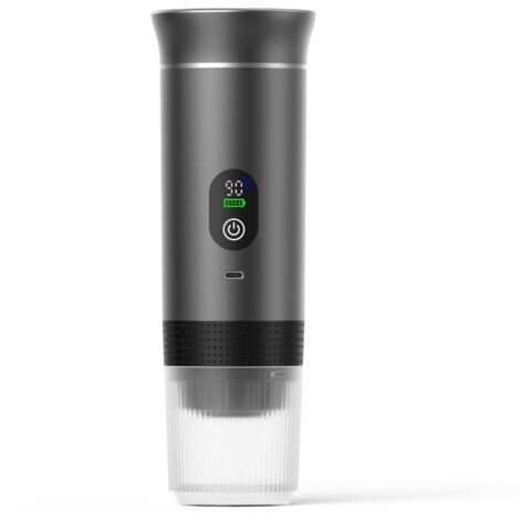 Tragbare Espressomaschine mit Schnellheizfunktion  USB-C  3-in-1-Kaffeevollautomat, sehr einfach zu bedienen  Ideal für Reisen, Büro und Camping (PRO 80 ml LED)