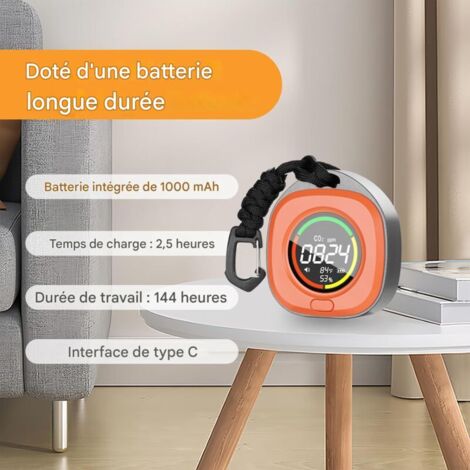 Mini-Vibrationstimer Mit Alarm – Tragbar, Countdown 99:59 Min., 4 Erinnerungsmodi, Für Büro, Schule & Zuhause, Weiß