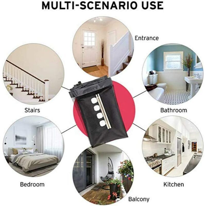 Mophorn Cancelletto di Sicurezza Retrattile, Altezza 870 mm
