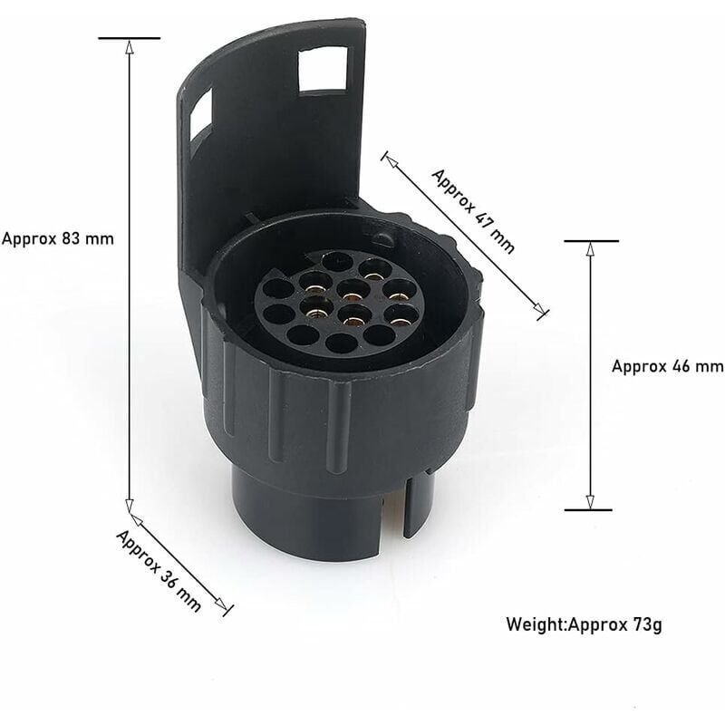 Adattatore presa elettrica del gancio traino - gancio 7 poli -> accessorio 13 poli | Autoricambi SanMauro