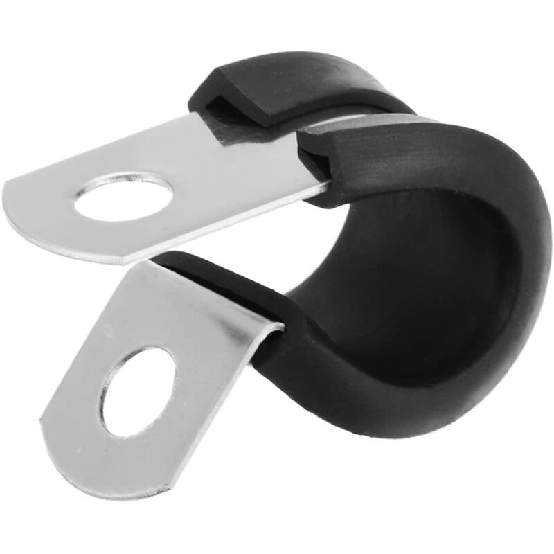 Morsetto Gommato Fermacavi e Fermatubo in Acciaio Inox AISI 304 Morsetto Gommato Fermacavi e Fermatubo in Acciaio Inox AISI 304