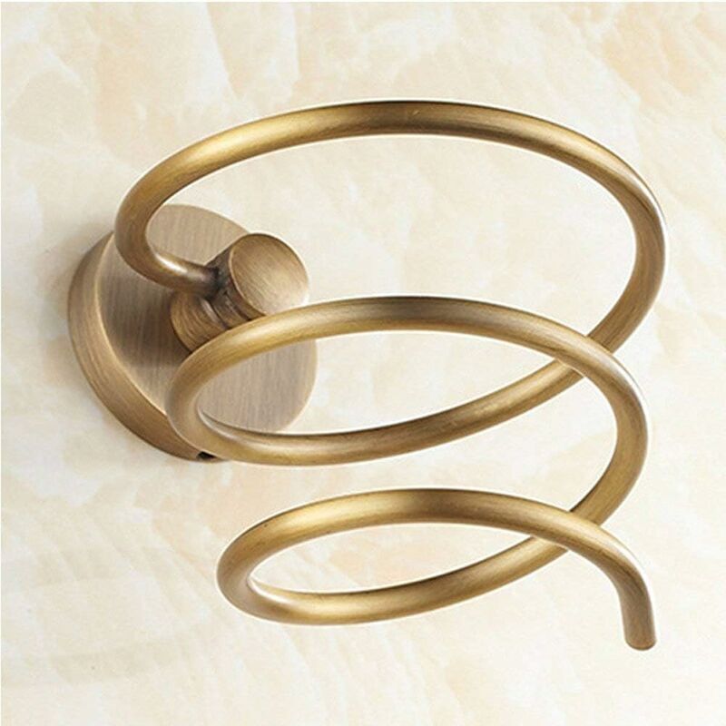 BUZIFU Supporto per Asciugacapelli da Parete Reggi Phon da Muro Porta Asciugacapelli Bagno Porta Spazzole per Capelli da Bagno con Viti per Hotel/ Bagno/Soggiorno/Barbiere (Argento