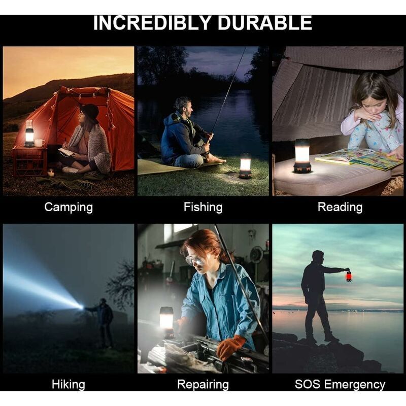 Luce da campeggio a LED | Torcia ricaricabile