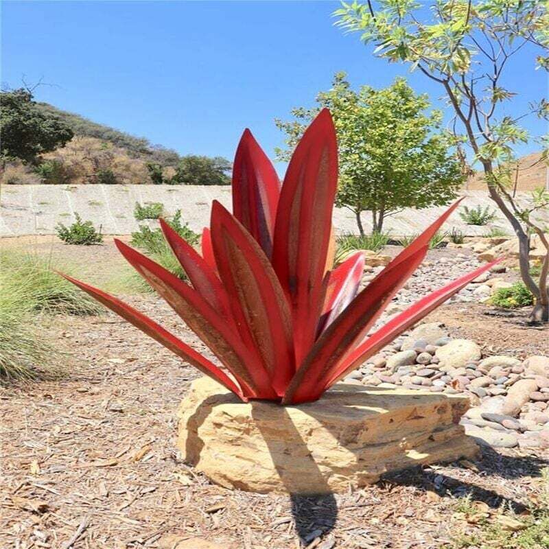 Pianta di agave in metallo, per la decorazione del giardino, scultura