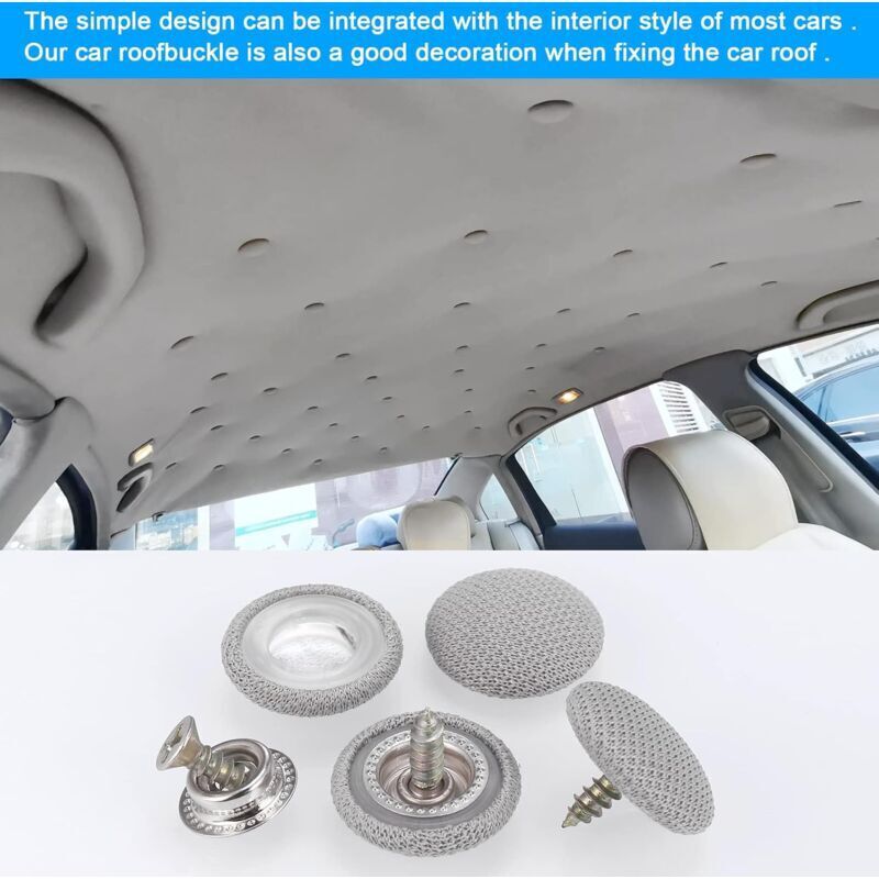 Kit 10 Viti Clip tessuto fissaggio tetto ripara sottotetto cielo auto scollato