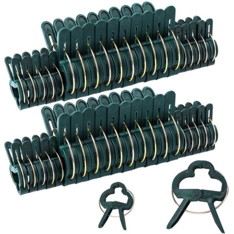 70 Clip Portapiante Rampicanti Con Adesivi – Fissaggi A Muro Per Piccole Piante – Kit Verde/Rosso