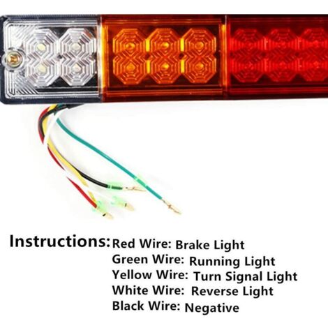 ZVD-2 Pezzi 12V Luci Posteriori A LED, Luci Posteriori Multifunzionali Per Rimorchio Di Camion Trattore 88867447