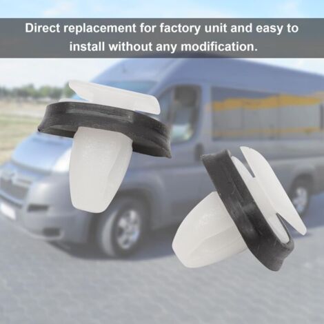 100 pezzi di clip di fissaggio per auto, clip di plastica per pannelli porta auto per Fiat Ducato Boxer Jumper 856543 71728806 con guarnizione in gomma, foro da 9 mm