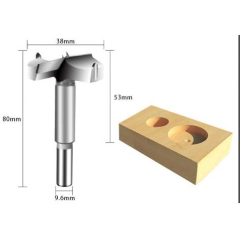 Punta da trapano per legno, diametro 38/42/50/55/65mm, punta da trapano svasatrice in metallo duro per modellare fori per la lavorazione del legno, installazione di porte sferiche in legno, cassetti, (1/4)