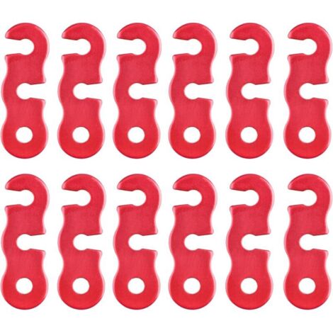 10 PEZZI DI tenditore per corda da tenda con 3 fori, ganci di serraggio EUR 11,61 - IT