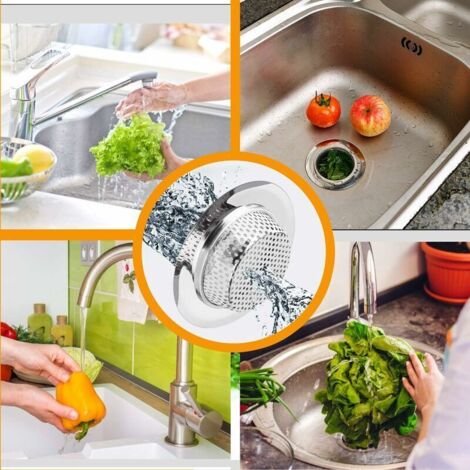 2 pezzi), filtro di scarico del lavandino, griglia del lavello della cucina, acciaio inossidabile, per lavello della cucina/bagno, anti-intasamento | Leroy Merlin