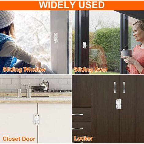 Sash Jammer - Blocco di sicurezza per finestre, 2 pezzi, per porte e finestre, con vite, per UPVC, PVC, porte, finestre, sicurezza a casa