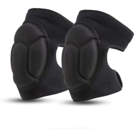 Paio di Ginocchiere da Lavoro, Ginocchiere Protettive Nere da Giardino Ginocchiere Antiscivolo, Anti-collisione, Ginocchiere da Giardino Multifunzionali - Nero L