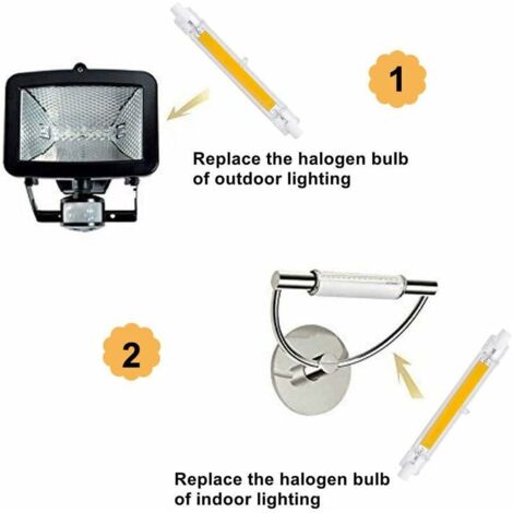 DoRight Lampadine LED R7s 78mm 6.5W 650LM Luce Fredda 6000K (Confezione Da 2) - Sostitutive Alogene 65W - 2