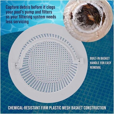 Cestello per skimmer per piscina, Cestello per pompa in plastica Cestello per filtro per piscina Piscine fuori terra Segregatore Strumento per la pulizia della piscina Accessorio di ricambio per Haywa