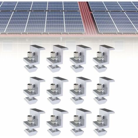 Kit Morsetti Centrale E Terminale Per Pannelli Solari, Binario Alluminio AL6005-T5