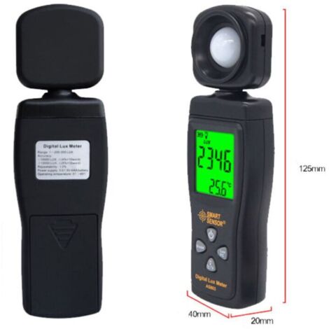 Elitech Luxmetro LM-200 – Misuratore Di Luce Digitale Con Display LCD, Portata 200.000 Lux, Misura Temperatura -10°C A 50°C – Con Memoria 2000 Dati E Retroilluminazione